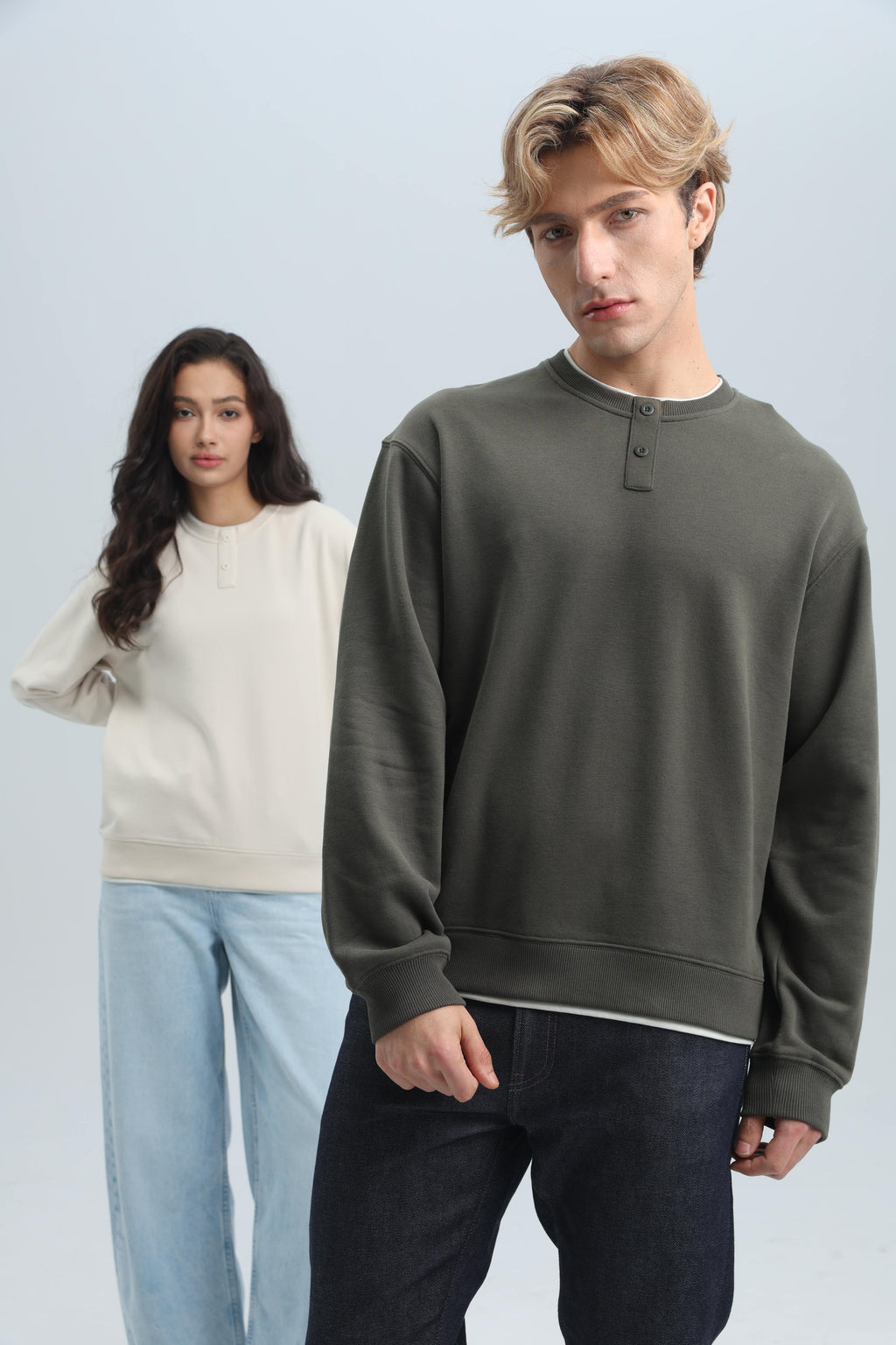 Unisex Henley Sweatshirts