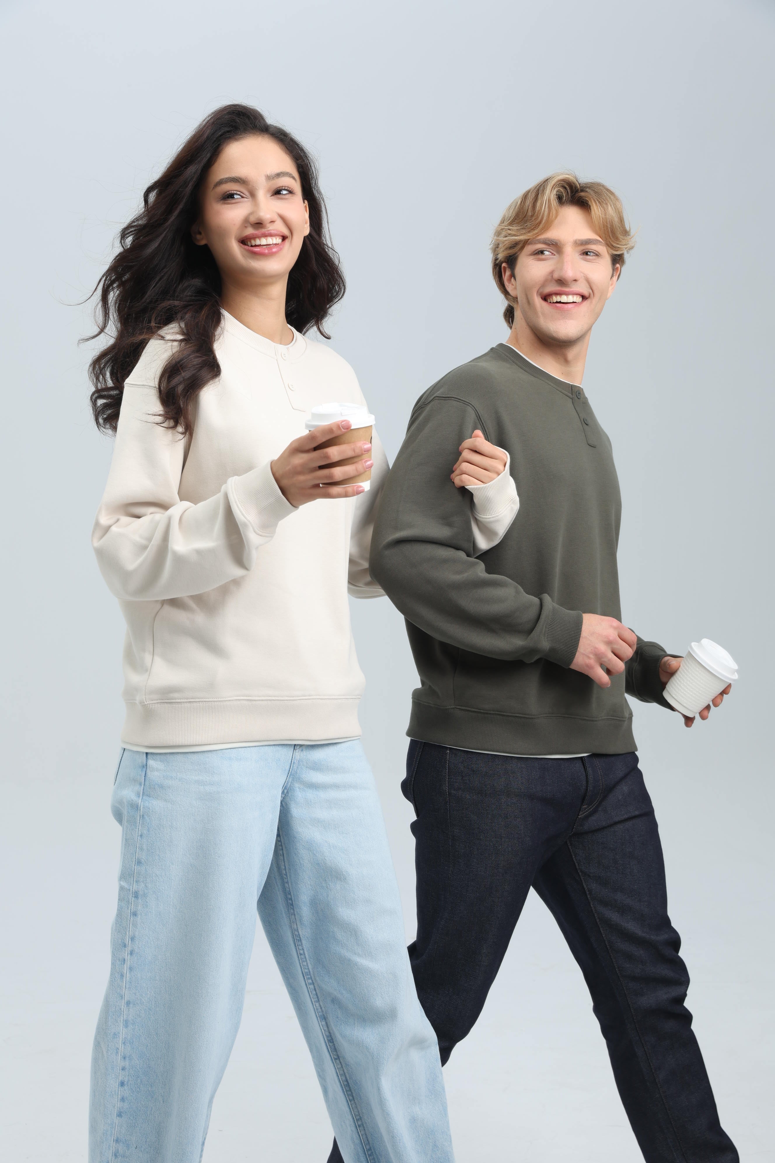 Unisex Henley Sweatshirts